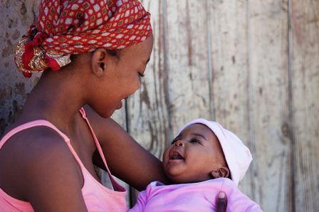 African mother African mother with baby girl, location Mmankgodi village , Botswana
